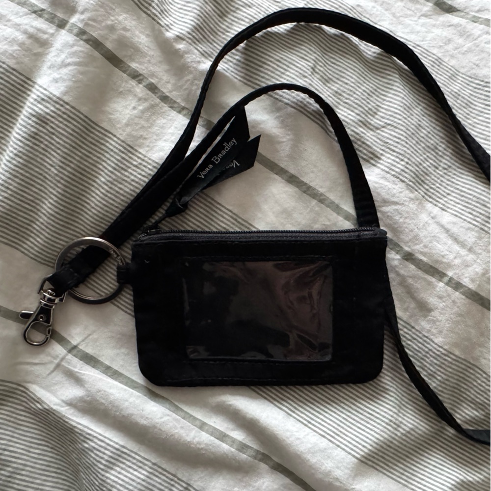 Vera Bradley Black ID Lanyard